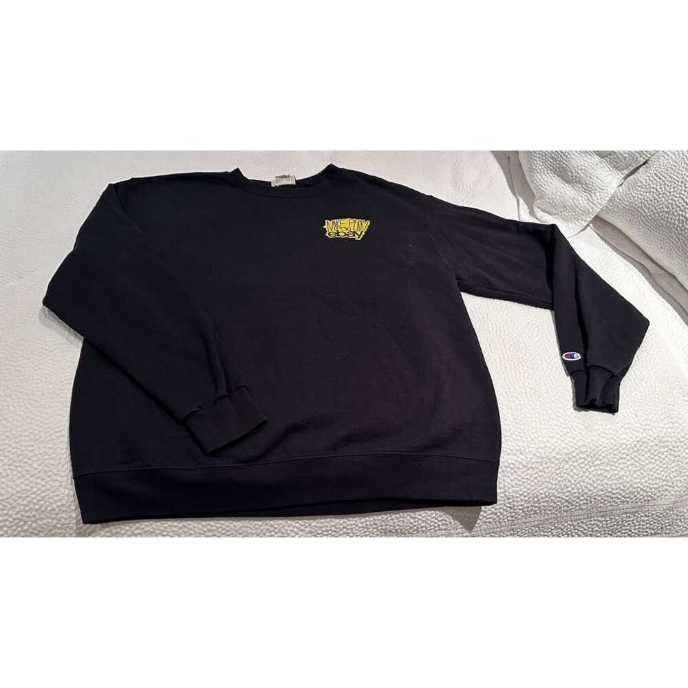 Champion Eco Authentic Black Graphic Sweatshirt Mike Perry x eBay Collab Size La